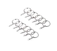 PLAFOPE 100pcs Metal Split Key Rings Bulk with Chain and Hanging Ring Nickel Plated Round Keychain Hoops for Keys Crafts and Gifts Sturdy Wire for Family and Friends