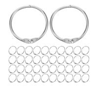 PLAFOPE 100Pcs Mini Binder Rings Metal Iron 20Mm Inner Diameter for Book Binding and Document Organization in Classroom and Office Settings