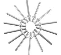 PLAFOPE 100pcs Silver Metal Scoring Pegs Set for Cribbage Board Game Accessories Portable Desktop Game Score Pegs for Family and Travel Use