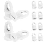 PLAFOPE 100pcs White Curtain Window Gliders with Plastic and Metal Rollers for Curtains and Drapes, Offering Effortless Pulling Experience and Strong Load Capacity, for Windows and Offices