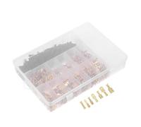 PLAFOPE 1050pcs Insulated Crimp Wire Connector Kit with Heat Shrink Tubes, Brass Spade Terminals Assortment for Automotive and Industrial Electrical Wiring, Speaker Wire Installation Accessories