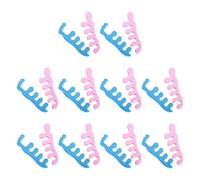 PLAFOPE 10Pairs Nail Art Toe Separators Sponge Manicure Tool Foot Toe Dividers for Pedicure Nail Salon Use Practical Soft Sponge Material Random Color