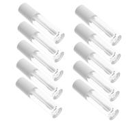 PLAFOPE 10pcs Clear Mini Lip Gloss Tubes Recyclable Abs Empty Lip Balm Bottles Smooth Surface Cosmetic Containers for DIY Travel Sample Use
