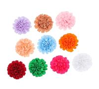 PLAFOPE 10pcs Collar Charms Dog Grooming Flower Collar Decor Polyester 2.16x2.16x0.59in Party Pet Decor for Cats and Dogs Random Color