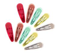 PLAFOPE 10pcs Colorful Snap Hair Clips for Women Small Hairpins Hair Accessories Cute Japanese Candy Color Side Bang Styling Tools Light Brown Red Green Gray