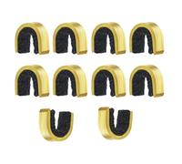 PLAFOPE 10Pcs Copper Bowstring Clips String Buckles for Compound and Recurve Bows String Fixing Tool Black Accessories for Target Practice and Hunting