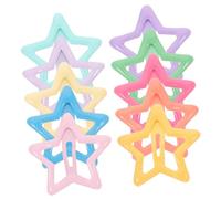 PLAFOPE 10pcs Cute Star Shaped Hair Clips Metal Snap Hairpins for Women Lightweight Accessories for Parties Birthdays and Special Occasions