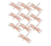 PLAFOPE 10pcs Diy Dragonfly Hair Clips Rhinestone Dragonfly Accessories for Hair Decoration Handmade Hairpin Set for Girls and Women for Parties and Everyday Use