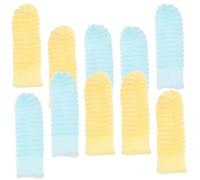 PLAFOPE 10pcs Dog and Cat Toothbrushes Finger Sleeve Toothbrush Promote Stronger Teeth Removing Grime Polyester 2.75x0.79x0.16in Pet Dental Care for Puppy Cat