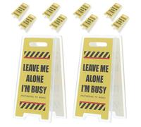 PLAFOPE 10pcs Double-Sided Acrylic Memo Holders Lightweight Desktop Note Clips for Office Use Compact Cute Paper Clip Memo Stand with Humorous Do Not Disturb Desk Signs for Coworkers