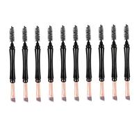 PLAFOPE 10pcs Dual Tip Eyebrow and Eyelash Brush Portable Makeup Tools for Precise Eye Application Comfortable Bristles for Girls and Women for Eye Makeup and Grooming