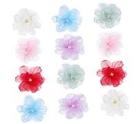 PLAFOPE 10pcs Flower Hair Accessories Strong Hold Hair Styling Clips Lightweight Floral Barrettes for Women Boho Beach Style Wedding Party