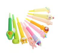PLAFOPE 10Pcs Gel Writing Pens for Preschoolers and Students Cute Slow Rising Stress Relief Squeeze Pens with Creative Plastic Design Elastic and Mixed Styles for Fun and Relaxation