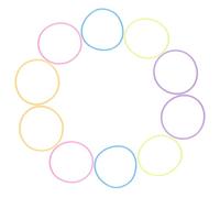 PLAFOPE 10Pcs Glow in the Dark Silicone Wristbands Luminous Bracelets Elastic Thin Bangles Neon Colors for Party and Festival Accessories