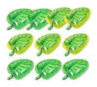 PLAFOPE 10pcs Hawaiian Party Balloons Monstera Leaf Shape Tropical Party Decorations Photo Props Yellow Green