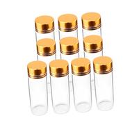 PLAFOPE 10pcs Jam Jars Lids Apothecary Jars Plating Lid Glass Bottles for Storage Sealed Cans Air-tight Packaging