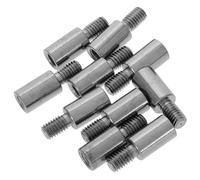 PLAFOPE 10pcs Joystick Shaft Extender 1.5cm Silver Iron Plated Joystick Handle Enhancer for Gaming Improves Accuracy Increases Length Fighting Games Players