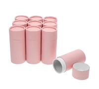 PLAFOPE 10pcs Kraft Paper Tubes with Lids for Tea and Essential Oil Storage Round Cardboard Boxes Compact Palm-sized Packaging for Spice and Reed Containers Stylish Protective Design