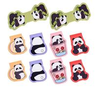 PLAFOPE 10pcs Magnetic Bookmarks Panda Book Page Markers for Teens Paperboard and Magnet Material, Back to School Decorations and Graduation Festival Gifts, Cute and Exquisitely Designed