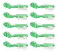 PLAFOPE 10pcs Manual Toothbrush with Large Brush Head and Comfortable Grip for Prisons and Rehabilitation Centres, Practical Plastic Toothbrushes Designed for Inmates Oral Care