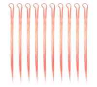 PLAFOPE 10pcs Metallic Hair Tinsel Kit for Women Glitter Hair Extensions Strands with Red and Silver Holographic Fake for Festival Party and Everyday Styling