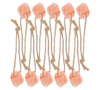 PLAFOPE 10pcs Mineral Salt Lick Blocks for Rabbits and Cattle, Orange Versatile Chew Salt Blocks with Convenient Predrilled Holes, for Wildlife Feeding and Farm Use