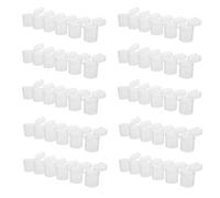 PLAFOPE 10pcs Mini Empty Paint Pot Strips with Lids 15ml Plastic Multi-Compartment Paint Storage Containers for Arts and Crafts, Lightweight Palette with Excellent Sealing Performance,