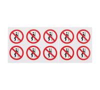 PLAFOPE 10pcs No Leaning Danger Warning Stickers 5x5cm White Border, Industrial Safety Labels for Warehouse and Workshop Doors, Workplace Hazard Identification Signs