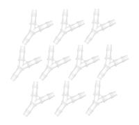 PLAFOPE 10pcs Plastic Y Shape Hose Connector Way Tee Joints for Garden Irrigation Multi-Purpose Tube Fittings for Water Chemical Food Beverage Use Easy to Install Pipeline Splitter