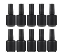 PLAFOPE 10pcs Refillable Nail Polish Bottles 15ml Glass Leak-proof Reusable Nail Polish Containers Easy to Carry for Grooming on The Go and Travel