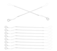 PLAFOPE 10pcs Retractable Pen Lanyard Holder with Transparent Silicone Ring Anti-lose Elastic Tether Strap for Stylus Drawing Pens Compatible with Tablets Clipboards