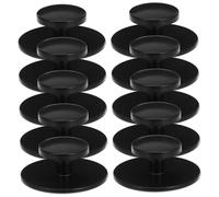 PLAFOPE 10pcs Self Stick Drawer Knobs Black Round Adhesive Cabinet Handles for Kitchen Cupboards Wardrobes Easy Install Door Pulls with Comfortable Grip for Drawer Window Closet Use