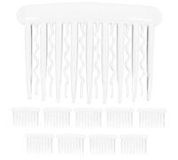 PLAFOPE 10pcs Small Combs Bridal Hair Accessories 8x5cm Plastic Non-slip Secure Hold Hair Updo Accessories for Women Wedding Veils Fixing