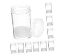PLAFOPE 10pcs Transparent Plastic Coin Storage Tubes with Moistureproof Protection Easy-Open Collectors Tubes for Coin Collecting and Small Item Organization