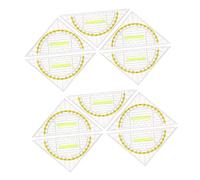 PLAFOPE 10pcs Transparent Triangle Rulers with Handle Lightweight Plastic Drafting Triangle Set for Geometry Drawing Protractor and Scale Ruler Kit for Students Teachers Architects and