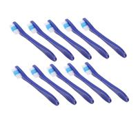 PLAFOPE 10pcs Travel Toothbrush with Short Handle Soft Bristles for Secure Institutions Prisons Psychiatric Hospitals Oral Cleaning Safety Compliant