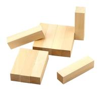 PLAFOPE 10Pcs Unfinished Basswood Blocks Wood Craft Kit for DIY Whittling and Sculpting Smooth Surface Timber Wood Blocks for Home Decor and Art Projects