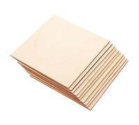PLAFOPE 10pcs Unfinished Basswood Sheets for Craft Projects DIY Wood Slices Decorative Plywood Rectangle Wooden Planks