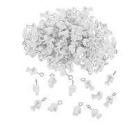 PLAFOPE 120pcs Curtain Rail End Caps Plastic Track Stop Plugs with Concealed Design for Versatile Application in Office and Hotel Window Curtain Tracks