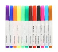 PLAFOPE 12pcs Colourful School Whiteboard Pens Erasable Water-based Markers with Plastic Body, Portable Design to Stimulate Imagination and Creative Drawing at School