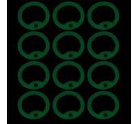 PLAFOPE 12pcs Glow in The Dark Silicone Dog Tag Silencers for Pet Collar Weatherproof Id Tag Shield Accessory Soft Protective Covers for Noise Reduction