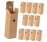 PLAFOPE 12pcs Kraft Paper Cosmetic Packaging Boxes Small Wrapping Boxes for Lipstick Perfume Essential Oil Bottles Kraft Paper with Smooth Edges for Elegant Presentation