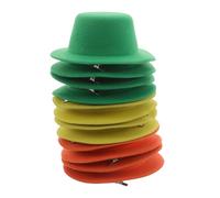 PLAFOPE 12pcs Mini Top Hat Hair Clips Cute Tiny Duckbill Barrettes in Yellow Green Orange Flexible Western Party Hat Hair Accessories for Birthday Halloween Dress-up Styling