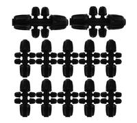 PLAFOPE 12pcs Pe Drip Irrigation Connectors with Dual Lock Design and Integrated Sprinkler Head, Quick Deployment Water Hose Fittings for Precise Water Control in Garden Irrigation