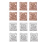 PLAFOPE 12Pcs Plastic Eyelash Storage Case Set with Square and Round Lash Holders, Light Gold and Silver Card Inserts, Eyelash Organizer for Makeup and Travel