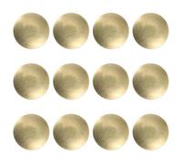 PLAFOPE 12Pcs Round Cabinet Knobs Simple Door Handle for Bookcases and Cabinets Golden Zinc Alloy Hotel Furniture