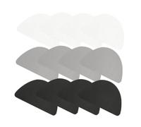 PLAFOPE 12Pcs Self-Adhesive Shoe Heel Repair Patches Boot Repair Stickers for Extending Shoe Life with White Gray Black for Heel Protection and Anti-wear