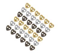PLAFOPE 150pcs Mini Heart Shaped Alloy Buttons 4mm for DIY Doll Clothes Sewing Accessories, Includes Gold Silver and Antique Copper, Suitable for Doll Coats and Shirts