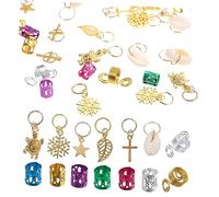 PLAFOPE 150pcs Unique Chic Hair Jewelry Charms for Braids Braid Accessories Clips Hair Charms