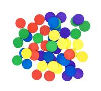 PLAFOPE 150pcs Wood Slice Counting Discs Wooden Educational Math Tool for Early Learning S Montessori Safe Solid Wood Material